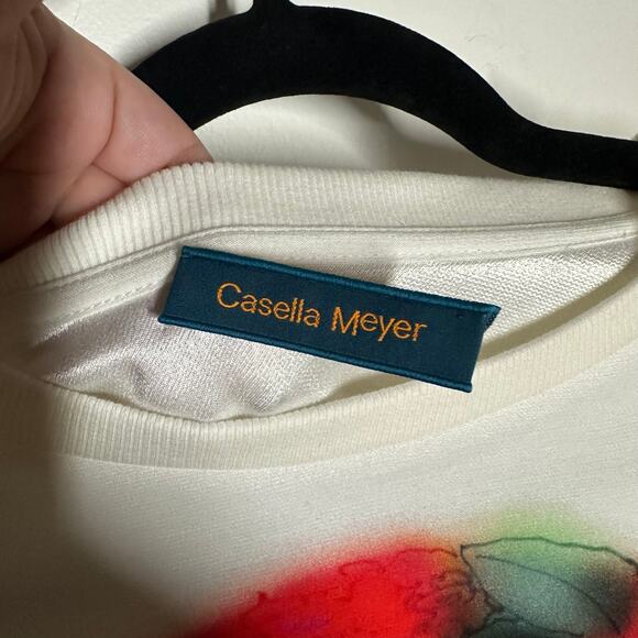 Casella Meyer Men's Long Sleeve White Shirt Red Design Size XL - Picture 5 of 10